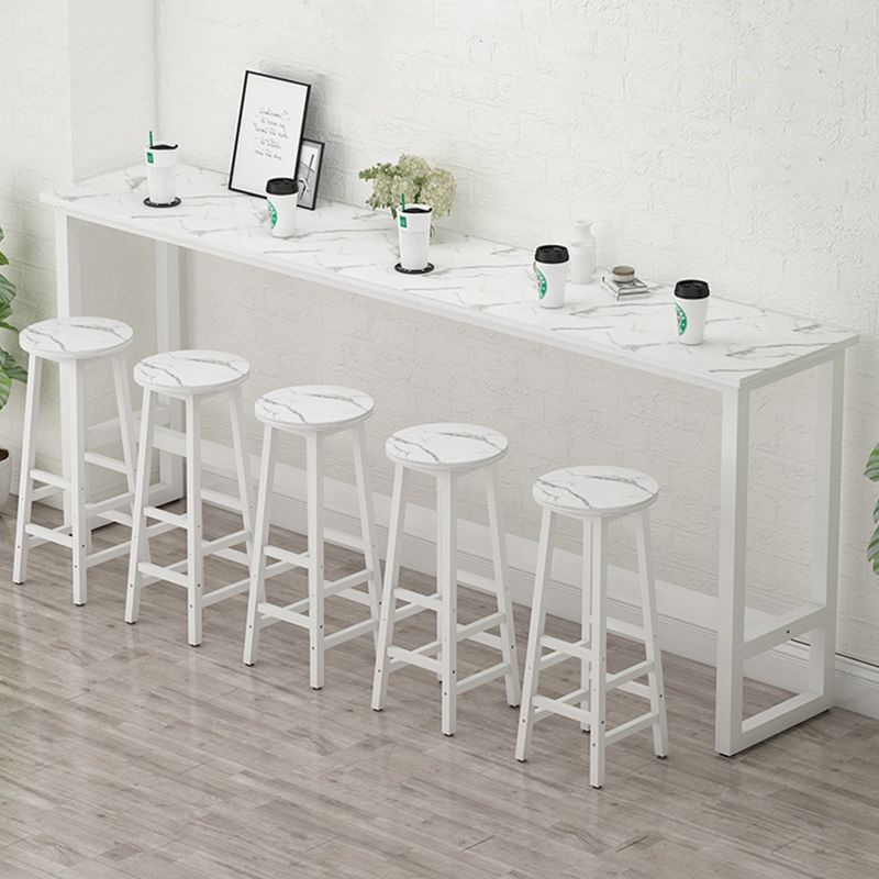 Modern Indoor Bar Dining Table Rectangle Bar Stool Table with Footrest Clearhalo 'Bar Furniture' 'Bar Tables' 'bar_tables' 'furn' 'furn_bar_tables' 'Furniture' 'Kitchen & Dining Furniture' 1200x1200_c5d3df95-f6d4-433b-9de5-83c50b5421f2