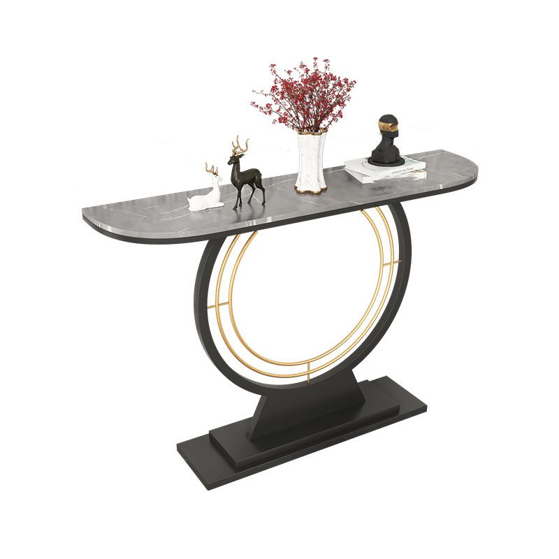 Tavolo con console piedistallo a mezza luna restante resistente ai graffi