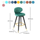 Modern Armless Backrest Counter Stool Iron Study Bar Stool with Cushion and Pedal Clearhalo 'Bar Furniture' 'Bar Stools' 'bar_stools' 'furn' 'furn_bar_stools' 'Furniture' 'furniture_bar_stools' 'Kitchen & Dining Furniture' 1200x1200_c5d53d7e-542a-474a-8512-049fd405e7cd