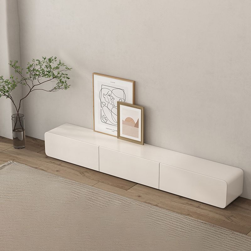 Wooden TV Media Console White TV Stand Console with 3 Drawers Clearhalo 'furn' 'furn_tv_stands_entertainment_centers' 'Furniture' 'Living Room Furniture' 'TV Stands & Entertainment Centers' 'TV Stands & Media Storage Furniture' 'tv_stands_entertainment_centers' 1200x1200_c5d655a7-70b0-4459-97a4-04c33fdf86c2