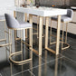 Glam Rectangle Bar Table Faux Marble Top Table for Patio Use Clearhalo 'Bar Furniture' 'Bar Tables' 'bar_tables' 'furn' 'furn_bar_tables' 'Furniture' 'Kitchen & Dining Furniture' 1200x1200_c5d7a4f4-51eb-4cc6-98d0-9d7f9740a806