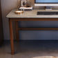 Modern 29.53-inch brede schrijfbureau Stone 1-plank kantoorbureau met houten benen