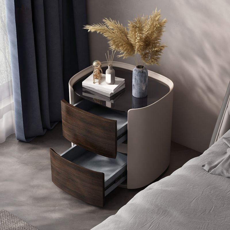 Contemporary Accent Table Nightstand Antique Finish Nightstand with Drawers Clearhalo 'Bedroom Furniture' 'furn' 'furn_night_stand' 'Furniture' 'night_stand' 'Nightstands' 1200x1200_c5da8351-88b1-4edb-8978-72fe5fd5b934