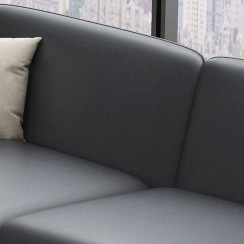 Glam Black Cushions Square Arm Genuine Leather Stationary Sofa Clearhalo 'furn' 'furn_sofas' 'Furniture' 'furniture_sofas' 'Living Room Furniture' 'Sofa' 'sofas' 1200x1200_c5da8d59-342e-4f06-86ba-8cab5a12506d