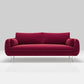 Scandinavian Square Arm Settee Velvet Cushion Back Sofa with Metal Legs Clearhalo 'furn' 'furn_sofas' 'Furniture' 'furniture_sofas' 'Living Room Furniture' 'Sofa' 'sofas' 1200x1200_c5dad13e-9cb2-4be6-84ce-130a89edc16e