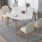 Modern Sintered Stone Dining Table Round Dining Room Table with 4 Legs Clearhalo 'Dining Tables & Seating' 'Dining Tables' 'dining_table' 'furn' 'furn_dining_table' 'Furniture' 'furniture_dining_table' 'Kitchen & Dining Furniture' 'kitchen' 'kitchen_dining_table' 1200x1200_c5db4e11-2ac6-49f9-92a9-038b7b46e662