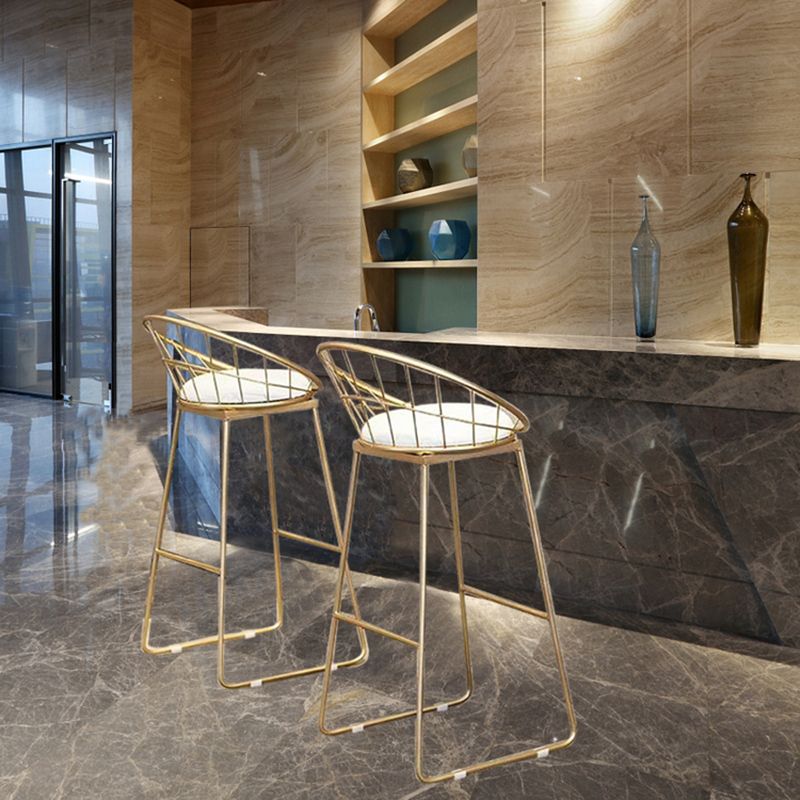 Café Scandinavian Bar-Sool Metal Bucket Backet Foot Recoust-Height-Height Tool