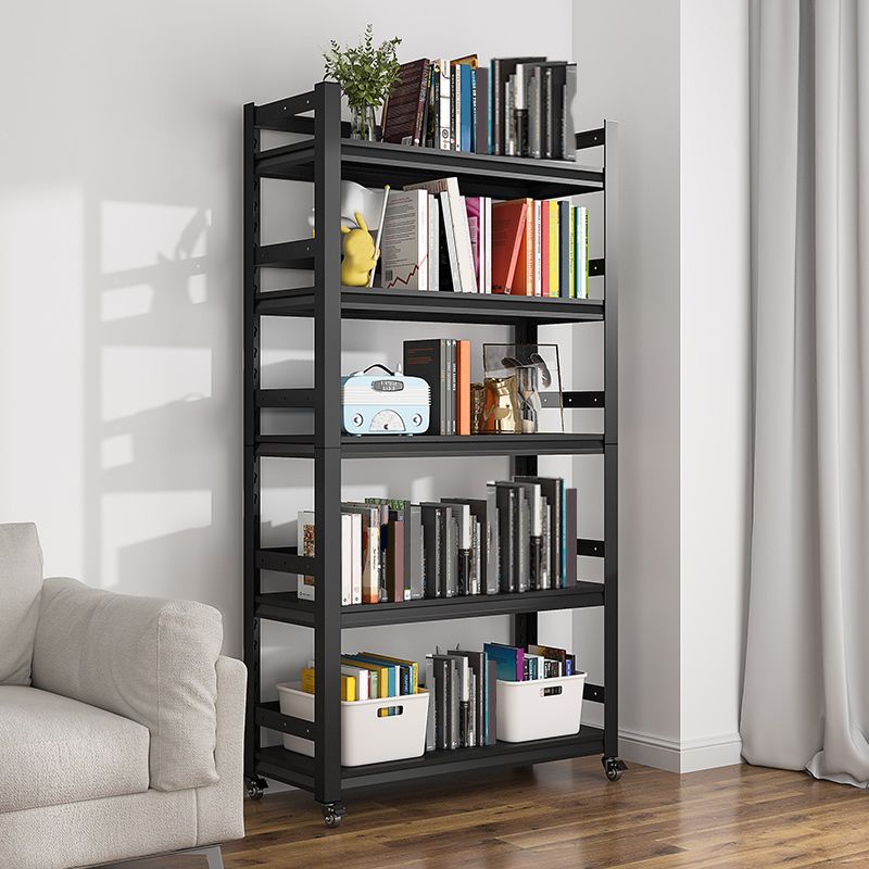 Open Standard Bookshelf Modern Minimalist Metal Rectangular Bookcase Clearhalo 'Bookcases' 'furn' 'furn_bookcases' 'Furniture' 'Office Furniture' 1200x1200_c5ddd2ab-a303-4b03-9282-2cfb6bf6fcc2
