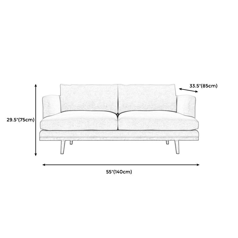Northern European Wooden 2/3-Seater Sofa Wood Legs Square Arm Sofa Clearhalo 'furn' 'furn_sofas' 'Furniture' 'furniture_sofas' 'kitchen' 'kitchen_sofas' 'Living Room Furniture' 'Sofa' 'sofas' 1200x1200_c5de20d1-a9b5-466a-93fc-36d83118539c