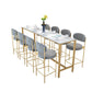 Glam Bar-height Table Faux Marble Top Pub Table for Dining Room Clearhalo 'Bar Furniture' 'Bar Tables' 'bar_tables' 'furn' 'furn_bar_tables' 'Furniture' 'Kitchen & Dining Furniture' 1200x1200_c5de8924-254b-45a3-b36d-1b4b69f8fd58