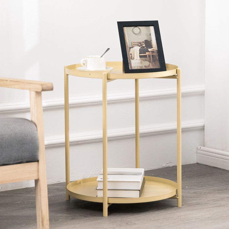 Tavolo da gamba a croce superiore del vassoio tavolino rotondo contemporaneo