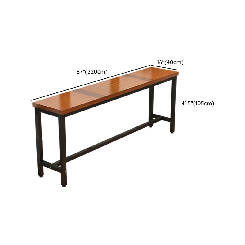 Industrial Wooden 1/2/5 Pieces Bar Table Set Rectangle Bar Table with Metal Legs Clearhalo 'Bar Furniture' 'furn' 'furn_home_bar_bar_sets' 'Furniture' 'Home Bars & Bar Sets' 'home_bar_bar_sets' 'Kitchen & Dining Furniture' 1200x1200_c5e1985a-5db1-4400-a818-15ab3c70e31d