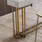Glam Metal and Stone Bar Table Rectangle Counter Height Dining Table for Living Room Clearhalo 'Bar Furniture' 'Bar Tables' 'bar_tables' 'furn' 'furn_bar_tables' 'Furniture' 'Kitchen & Dining Furniture' 1200x1200_c5e24f6f-1c35-4791-85aa-239ea6fb28b2