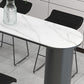 Modern Black Iron Bar Dining Table with White Stone Top Indoor Bistro Table Clearhalo 'Bar Furniture' 'Bar Tables' 'bar_tables' 'furn' 'furn_bar_tables' 'Furniture' 'furniture_bar_tables' 'Kitchen & Dining Furniture' 1200x1200_c5e25d0f-38d5-445d-97c9-de3822d606d3