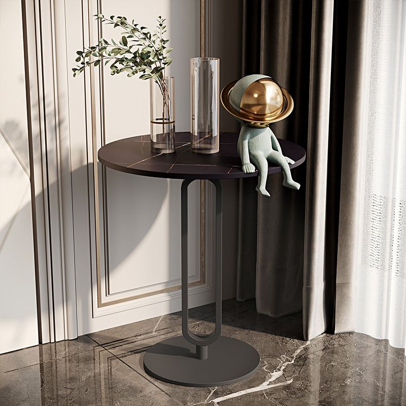 Modern Marble Top End Table Pedestal Round Sofa Side End Table for Living Room Clearhalo 'Coffee & Accent Tables' 'End & Side Tables' 'end_side_table' 'end_side_tables' 'furn' 'furn_end_side_tables' 'Furniture' 'furniture_end_side_table' 'Living Room Furniture' 1200x1200_c5e272db-01cf-47f8-a468-6a2c893ebd44