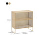 Glam Antique Finish Shelf Bookcase Metal Standard Bookshelf with Shelves