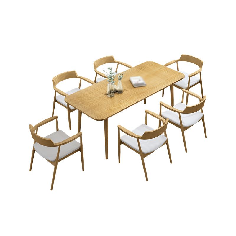1/2/4/5/7 Pcs Pine Wood Modern Dining Set with Rectangle Table Dinette Set Clearhalo 'Dining Room Sets' 'Dining Tables & Seating' 'dining_room_set' 'furn' 'furn_dining_room_set' 'Furniture' 'furniture_dining_room_set' 'Kitchen & Dining Furniture' 'kitchen&dining_furn' 'kitchen' 1200x1200_c5e6fcfa-1079-45bb-a6e6-98990dd4d373