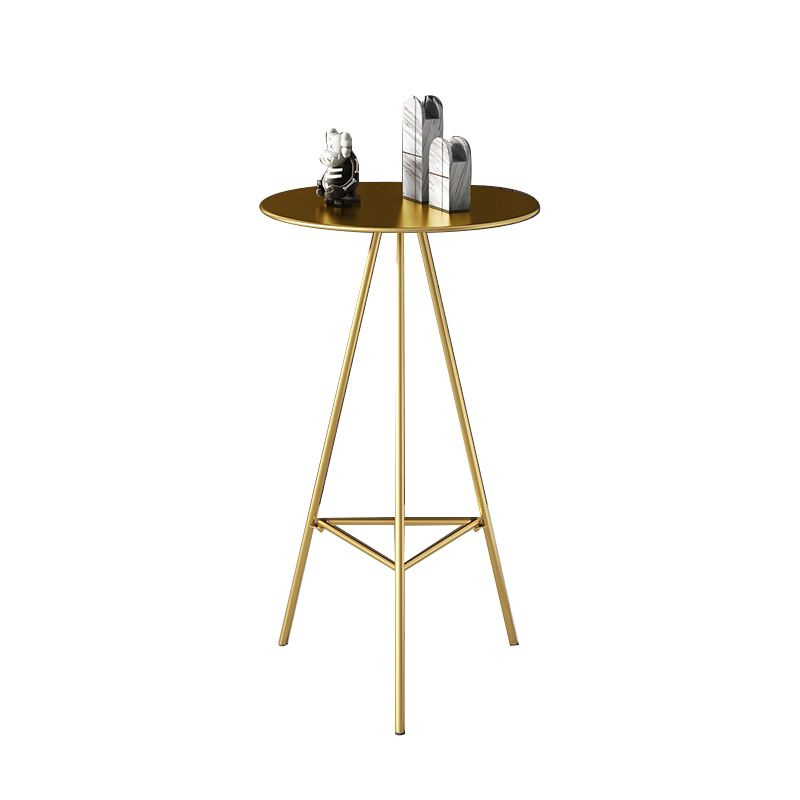 Industrial Round Bar Table Set 1/2/3/4 Pieces Gold Iron Bistro Set with Footrest Clearhalo 'Bar Furniture' 'furn' 'furn_home_bar_bar_sets' 'Furniture' 'Home Bars & Bar Sets' 'home_bar_bar_sets' 'Kitchen & Dining Furniture' 1200x1200_c5eb1729-bb86-44ca-80bc-e1889668c324