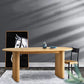 Contemporary Style Dining Table Solid Wood Brown Table for Home Kitchen