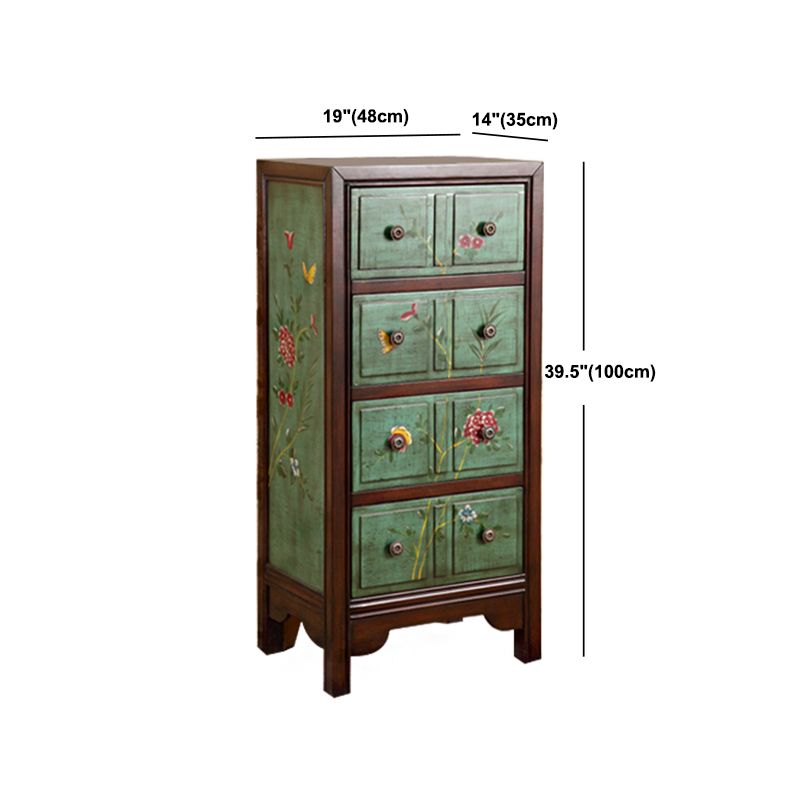 Cassa di accento moderno di metà secolo con cassetti, cassa del rettangolo di legno