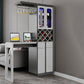 Modern Rectangle Wood Counter Table 2/3 Pieces Bar Table Set with Lockers for Living Room Clearhalo 'Bar Furniture' 'furn' 'furn_home_bar_bar_sets' 'Furniture' 'Home Bars & Bar Sets' 'home_bar_bar_sets' 'Kitchen & Dining Furniture' 1200x1200_c5eeb0ad-282f-4b87-bffe-b2c774ba5d13