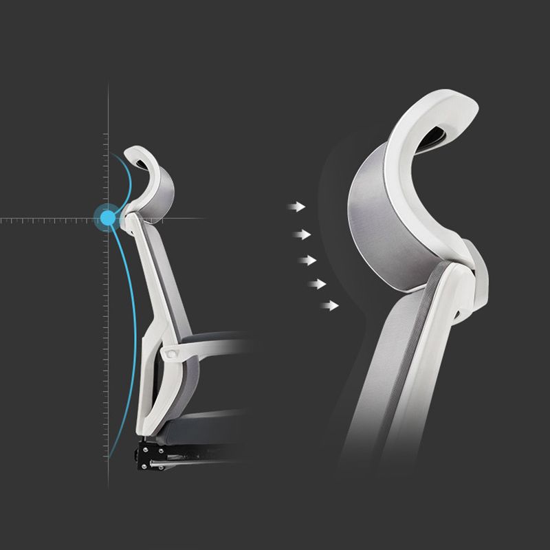 Chaise de bureau pivotante moderne en maille à bras rembourrée avec chaise d'appui