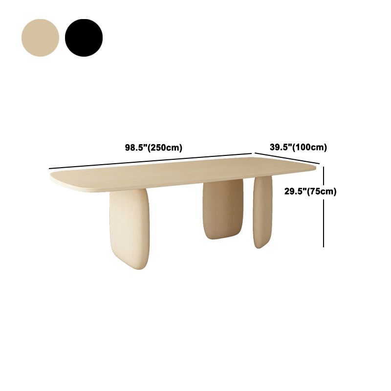 Modern 1/2/4/5 Pieces Dining Set Rectangle Pine Wood Dining Table for Dining Room Kitchen Clearhalo 'Dining Room Sets' 'Dining Tables & Seating' 'dining_room_set' 'furn' 'furn_dining_room_set' 'Furniture' 'Kitchen & Dining Furniture' 1200x1200_c5eeebfa-a63e-4bad-9642-a1e06c54bfb1