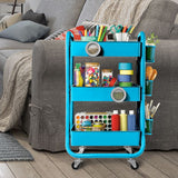 Scandinavian Style Bookcase with Casters Bookshelf for Home and Office