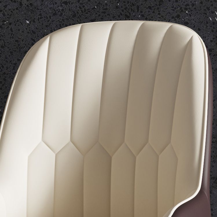 Glam Metal Dining Room Chairs Upholstered Side PU Leather Armchairs for Restaurant Clearhalo ' kitchen&dining_furn' 'Dining Chairs' 'Dining Tables & Seating' 'dining_chair' 'furn' 'furn_dining_chair' 'Furniture' 'furniture_dining_chair' 'Kitchen & Dining Furniture' 'kitchen' 1200x1200_c5f07d9b-9afd-4609-a13c-177ffd306b2c