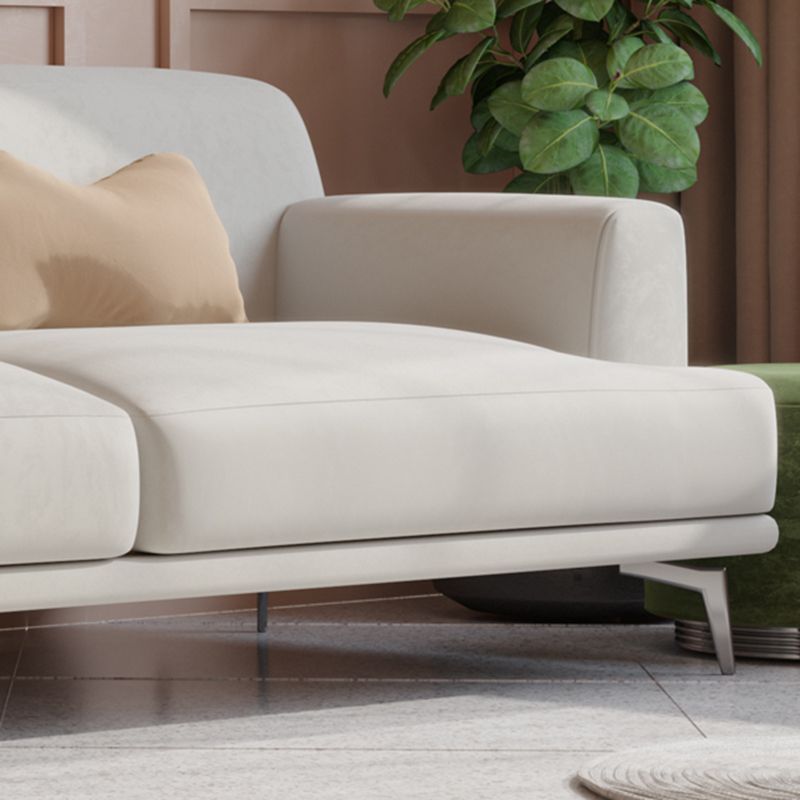 VELVET SOFFAT STRIGHT AVEC avec un bras encastré pour le salon 31,5 "de haut