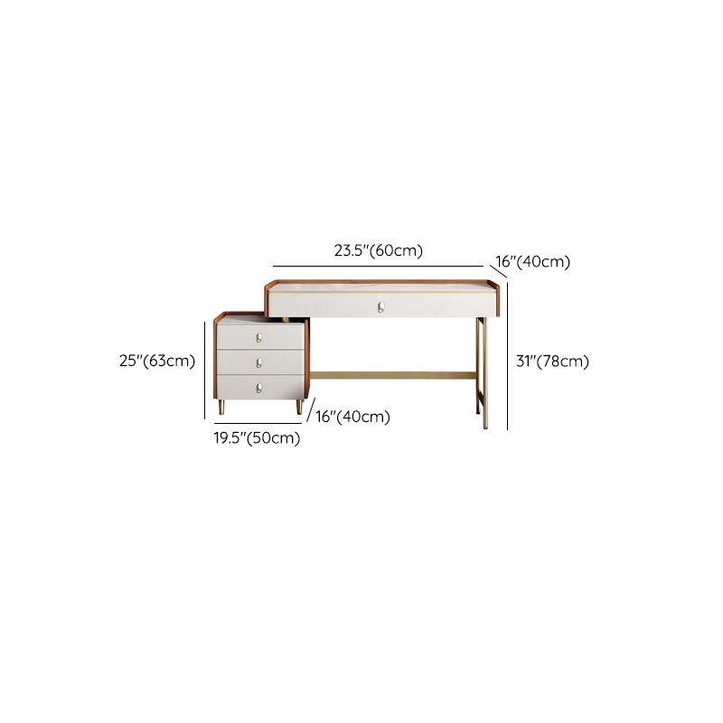 15 "brede glamour make-up ijdelheid houten kaptafel met lade