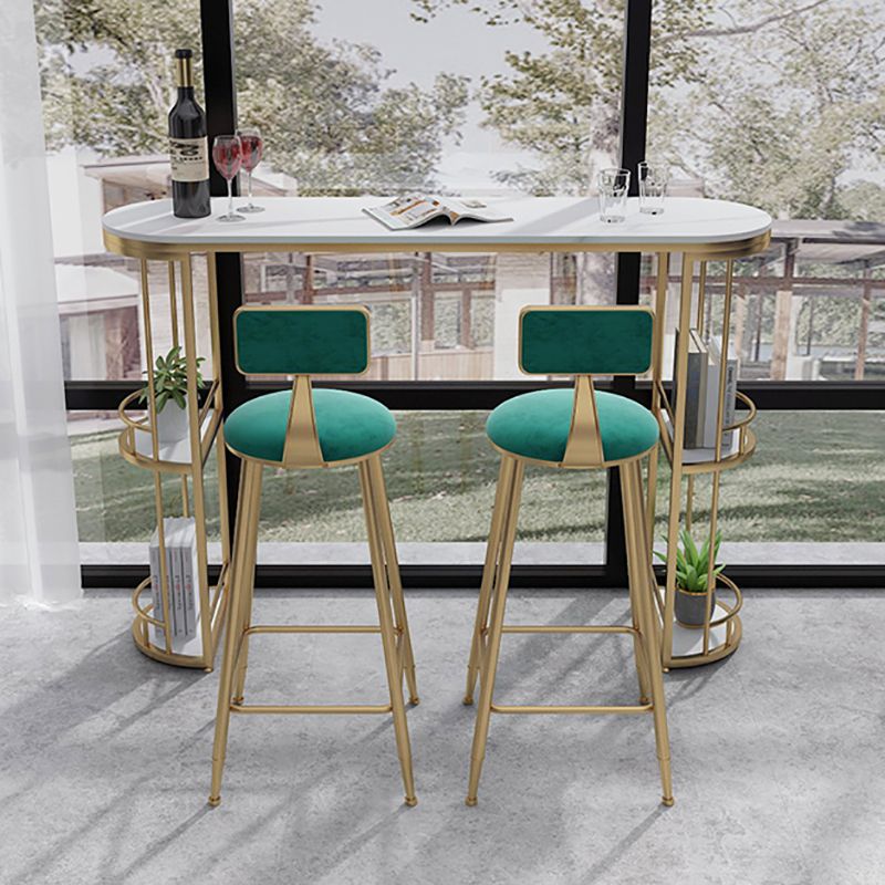 Stone Bar Dining Table Glam Oval Bar Table with Sled Base for Dining Room Clearhalo 'Bar Furniture' 'Bar Tables' 'bar_tables' 'furn' 'furn_bar_tables' 'Furniture' 'furniture_bar_tables' 'Kitchen & Dining Furniture' 1200x1200_c5f2cfa7-91cc-4574-9d52-9ea957de451c