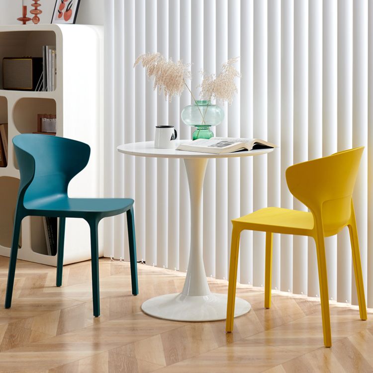 Contemporary Indoor-Outdoor Plastic Dining Chair Stacking Dining Chair Clearhalo ' kitchen&dining_furn' 'Dining Chairs' 'Dining Tables & Seating' 'dining_chair' 'furn' 'furn_dining_chair' 'Furniture' 'furniture_dining_chair' 'Kitchen & Dining Furniture' 'kitchen' 1200x1200_c5f33518-786e-4ce3-a381-896360e7a2ca