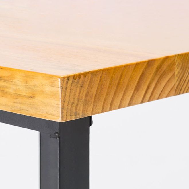 Industrial Solid Wood Dining Table Brown Trestle Dining Table for Dinning Room Clearhalo ' dining_table' 'Dining Tables & Seating' 'Dining Tables' 'furn' 'furn_dining_table' 'Furniture' 'furniture_dining_table' 'Kitchen & Dining Furniture' 'kitchen&dining_furn' 'kitchen' 'kitchen_dining_table' 1200x1200_c5f36522-d5c2-4d46-a6a8-ea5a65c5f78d