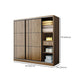 Modern Style Freestanding Wardrobe Pine Wood Wardrobe with Drawer
