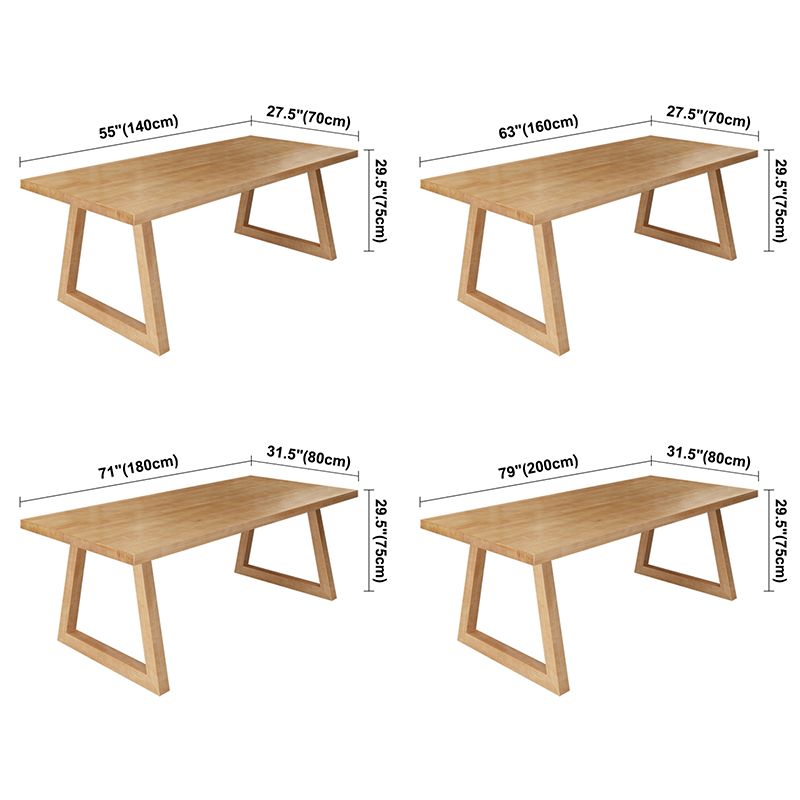 Pine Solid Wood Rectangle Table Modern Dining Table in Nature with Double Pedestal Clearhalo ' dining_table' 'Dining Tables & Seating' 'Dining Tables' 'furn' 'furn_dining_table' 'Furniture' 'furniture_dining_table' 'Kitchen & Dining Furniture' 'kitchen&dining_furn' 'kitchen' 'kitchen_dining_table' 1200x1200_c5fa8b86-4db3-4ee2-acbd-8b8d66249a14