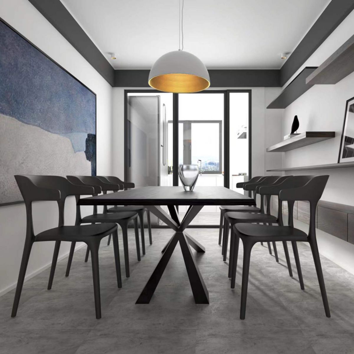 Contemporary Chair Dining Armless Chairs for Kitchen with Plastic Legs Clearhalo 'Dining Chairs' 'Dining Tables & Seating' 'dining_chair' 'furn' 'furn_dining_chair' 'Furniture' 'furniture_dining_chair' 'Kitchen & Dining Furniture' 1200x1200_c5fc6ea1-45c1-4401-8045-1a2ebcf18569