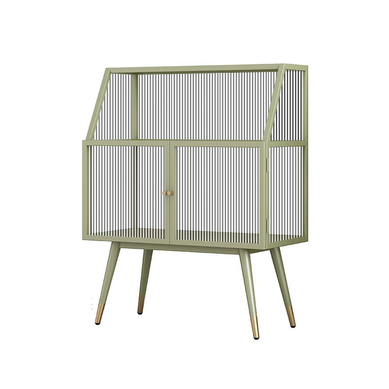 Matte Finish Glam Dining Server Kitchen Sideboard with Glass Doors Clearhalo 'buffet_sideboard' 'Buffets & Sideboards' 'furn' 'furn_buffet_sideboard' 'Furniture' 'Kitchen & Dining Furniture' 1200x1200_c5fcc53e-51a5-49d0-b503-77241022adb0