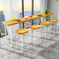 Pine Wood Bar Dining Table Industrial Bar Dining Table with Sled Base in White Clearhalo 'Bar Furniture' 'Bar Tables' 'bar_tables' 'furn' 'furn_bar_tables' 'Furniture' 'furniture_bar_tables' 'Kitchen & Dining Furniture' 1200x1200_c5fe1dae-6459-4b63-b5e5-b0c3f712228c