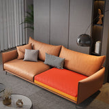 Contemporary Tuxedo Arm Sofa Standard Sofa with 2 Pillows for Living Room