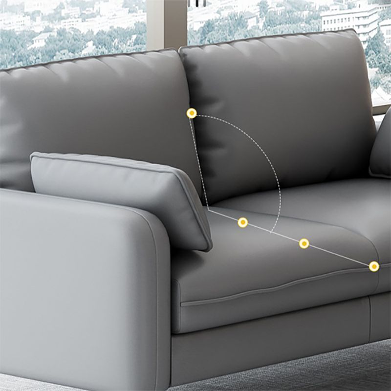 3つの枕を備えた現代ソファスクエアアーム3シーター席