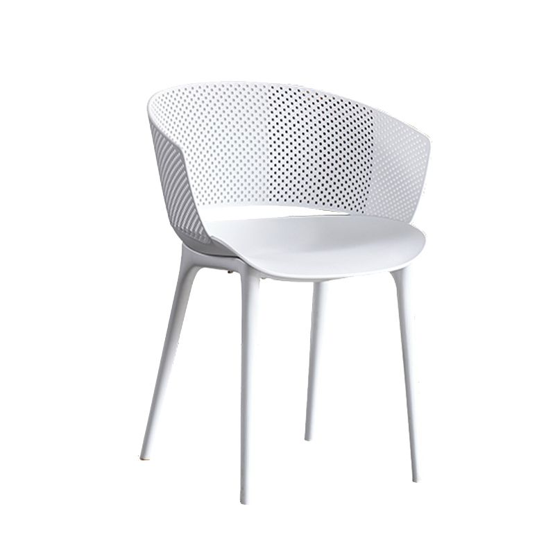 Silla de comedor de espalda abierta silla de comedor de plástico moderno