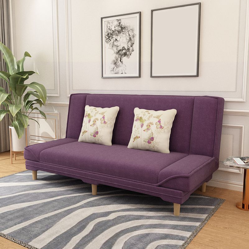 Sofá de durmiente convertible sin brazo de lino de 31.5 "H Contemporáneo