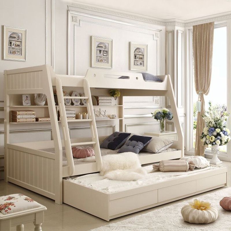 Solid Color Wood Bunk Bed Modern No Distressing Mattress Included Bunk Bed Clearhalo 'Bedroom Furniture' 'Beds' 'furn' 'furn_beds' 'Furniture' 1200x1200_c6004de5-603d-4b7a-b9cc-931b7c5d73a1