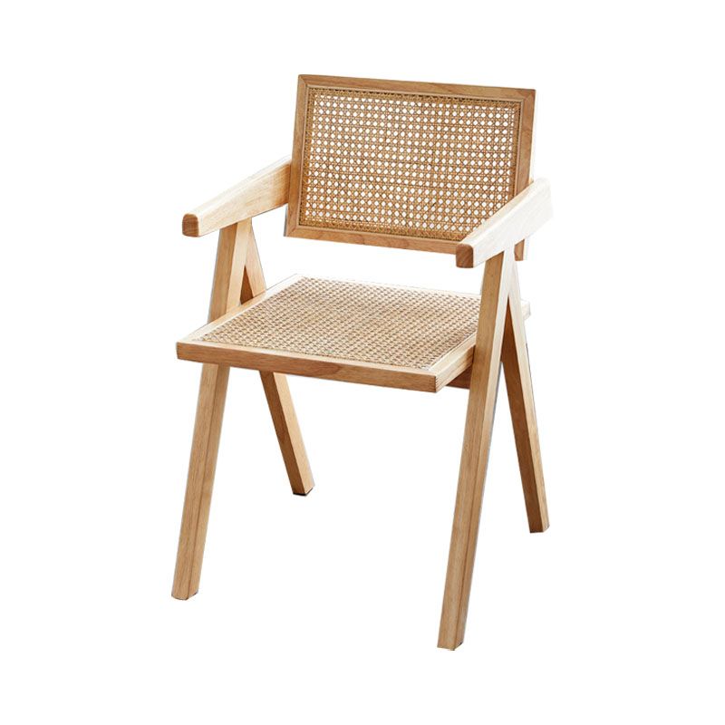 Modern Home Dining Arm Chair Rubberwood Open Back Dining Side Chair Clearhalo 'Dining Chairs' 'Dining Tables & Seating' 'dining_chair' 'furn' 'furn_dining_chair' 'Furniture' 'furniture_dining_chair' 'Kitchen & Dining Furniture' 1200x1200_c6009da7-78ef-41ed-abcd-8dbf6dece789