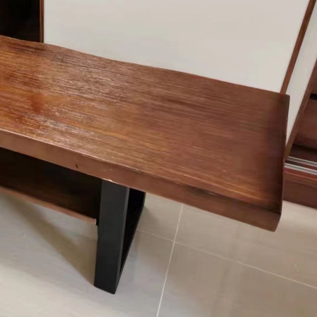 パインウッド1シェルフテレビスタンドインダストリアル2層17.72 "Hテレビスタンド