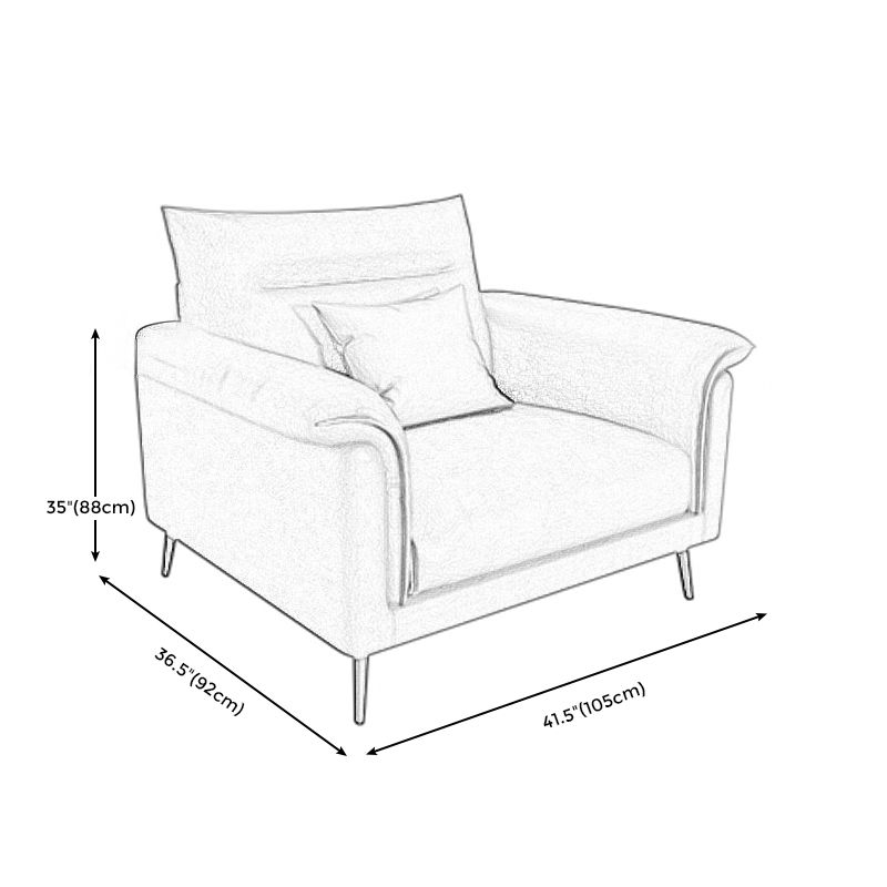 Modern Faux Leather Stain-Resistant Sofa Black Flared Arm Couch Clearhalo 'furn' 'furn_sofas' 'Furniture' 'furniture_sofas' 'Living Room Furniture' 'Sofa' 'sofas' 1200x1200_c600f753-0d2a-4d1c-80b3-798280c50df7