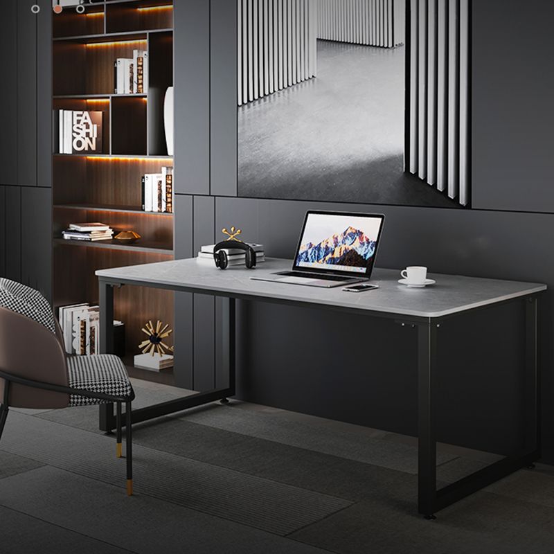 Stone Industrial Writing Desk Sled Rectangular Office Desk for Home Clearhalo 'furn' 'furn_office_desk' 'Furniture' 'Office Desks' 'Office Furniture' 'office_desk' 1200x1200_c600fd46-038a-4c30-ac6a-3c591fa060b8
