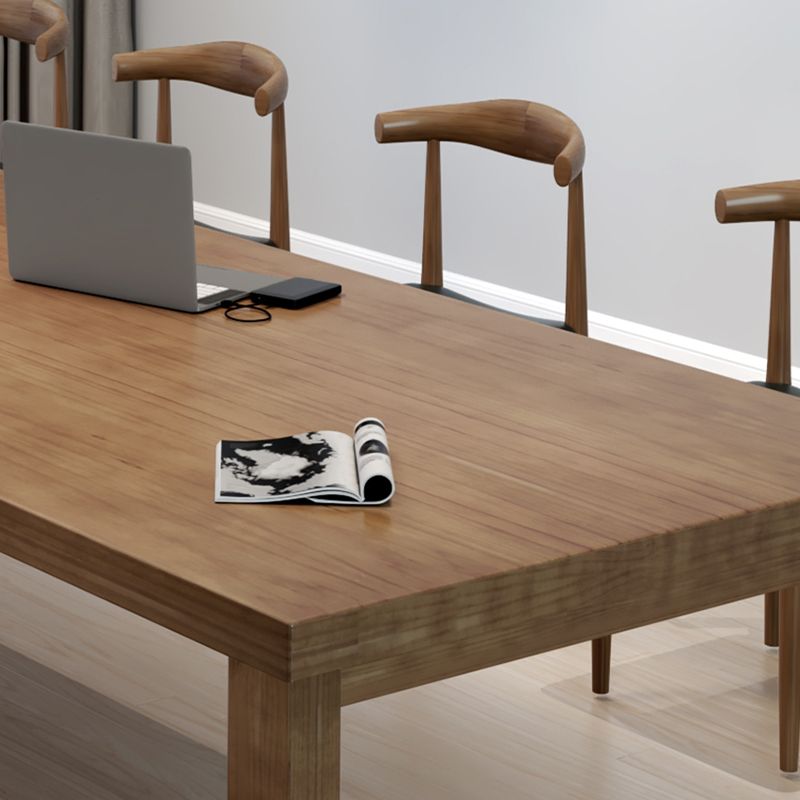 29.53 "Tall Rectangular Office Desk Modern Solid Wood Writing Desk