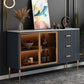 3-drawer Sideboard Cabinet with Drawers Glam Buffet Sideboard Clearhalo 'buffet_sideboard' 'Buffets & Sideboards' 'furn' 'furn_buffet_sideboard' 'Furniture' 'Kitchen & Dining Furniture' 1200x1200_c60296ea-baa6-42ed-8611-67b8ba4d0e89